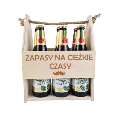 Nosidełko na piwo Zapasy Na Ciężkie Czasy Prezent na Dzień Ojca